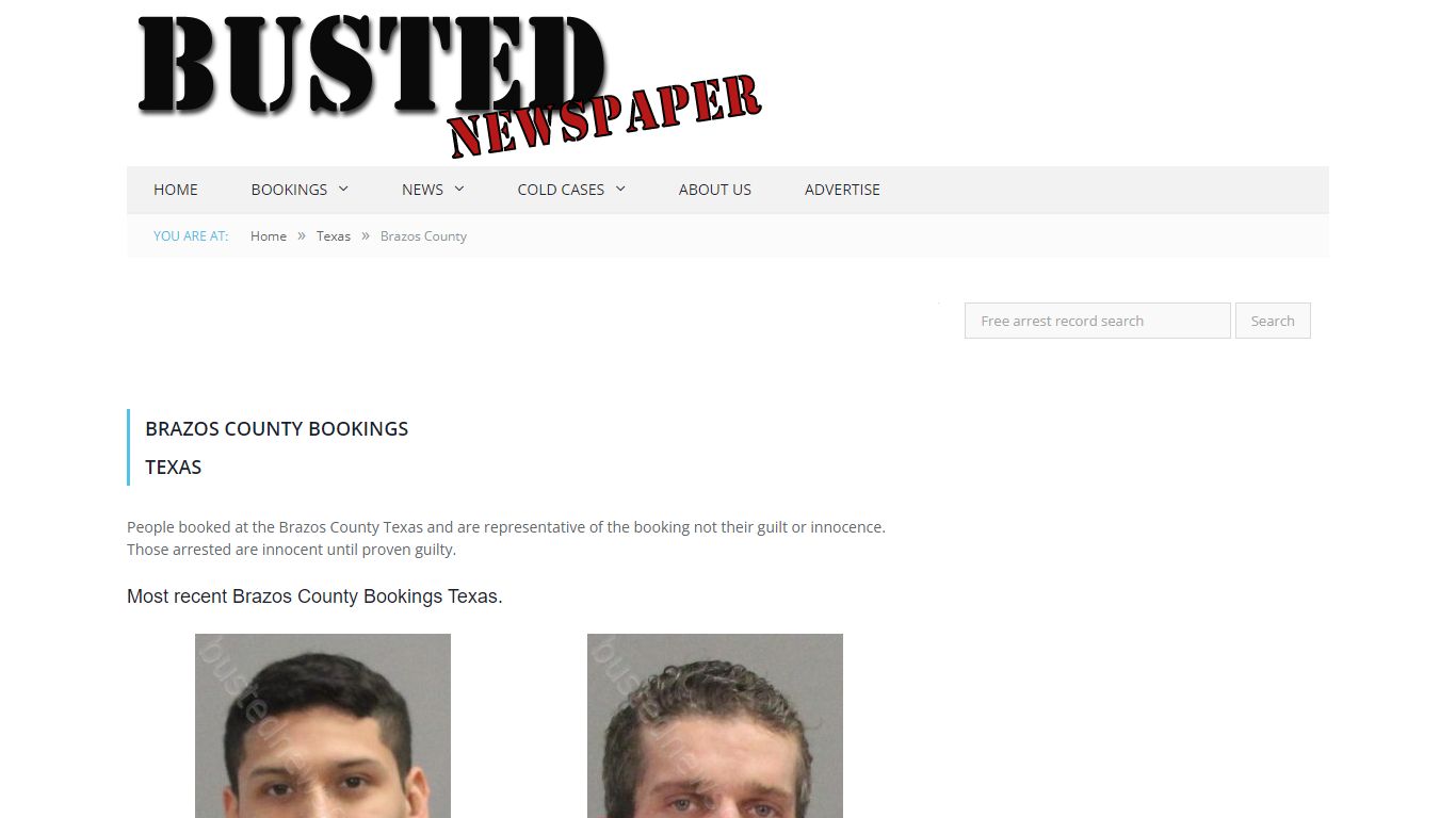 Brazos County, TX Mugshots - BUSTEDNEWSPAPER.COM